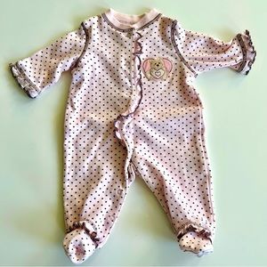 Little Me Girls Footie Sleeper - Size Newborn